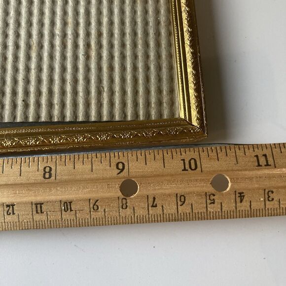 VTG Hollywood Regency MCM Gold Filigree Embossed Duo Picture Frame Ornate 7X5 - Picture 4 of 16